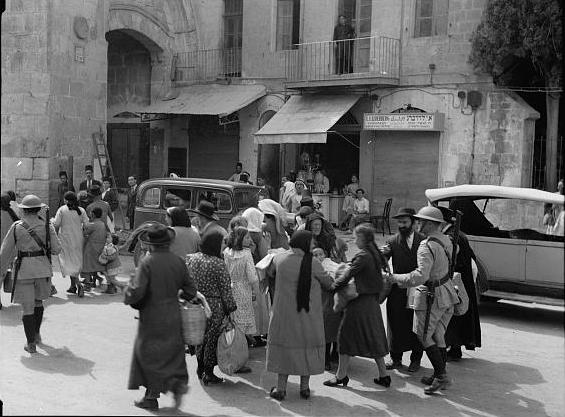 Jews being forced to evacuate the Old City of Jerusalem