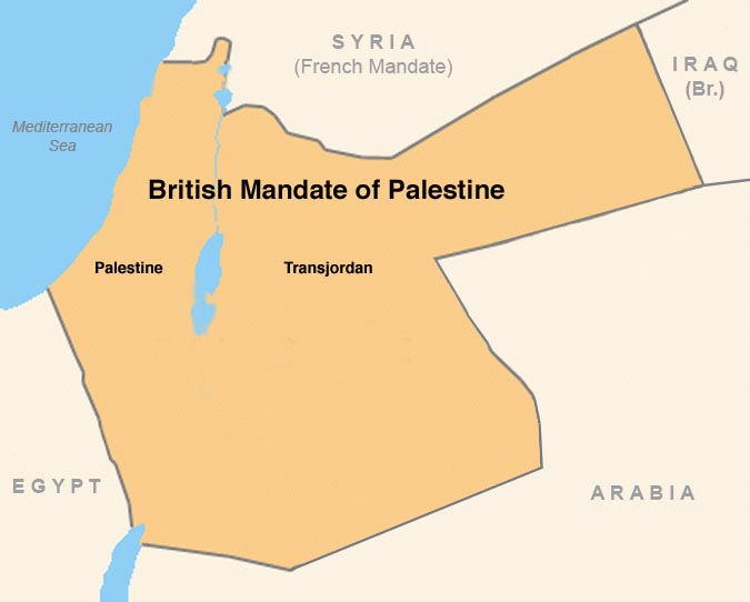 1920 British Mandate Map